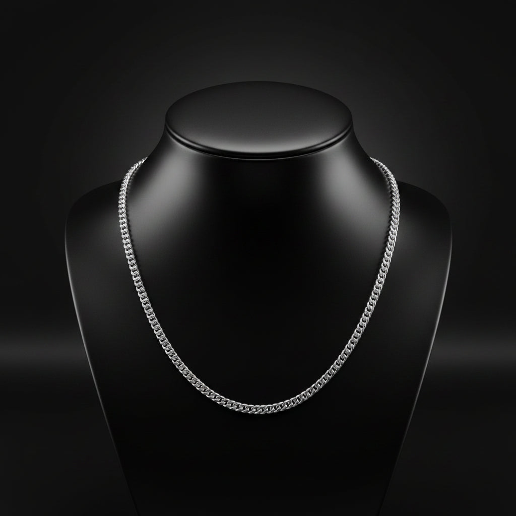 3mm Silver Cuban Chain