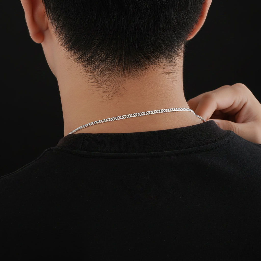 3mm Silver Cuban Chain